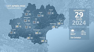 video | Meteo en Occitanie du Jeudi 28 mars 2024 à 23 heures
