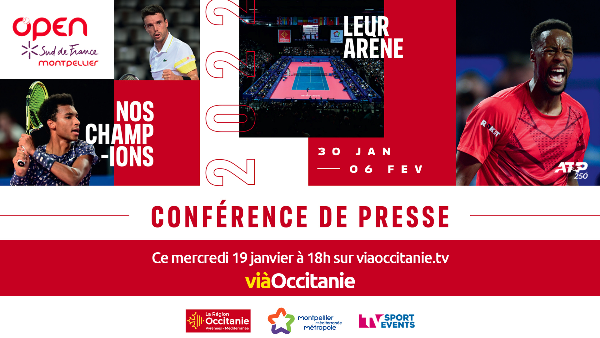Conférence de presse Open Sud de France - Montpellier 2022