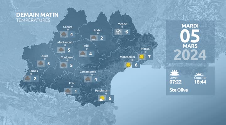 video | Meteo en Occitanie du Lundi 04 mars 2024 à 17 heures
