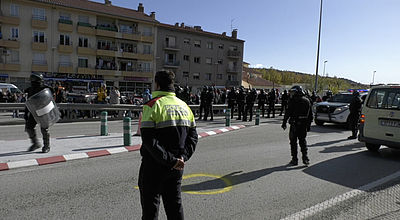 Des manifestants pro-Catalogne bloquent la circulation à la frontière Espagne-France