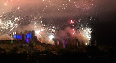 Un feu d'artifice ''époustouflant'' à la cité médiévale de Carcassonne