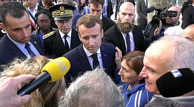 Aude : Emmanuel Macron face à la détresse des sinistrés