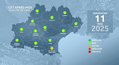 Meteo en Occitanie du Dimanche 11 mai 2025 à 11 heures