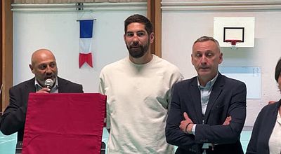 Un sol olympique inauguré avec les frères Karabatic à Ramonvillle-Saint-Agne