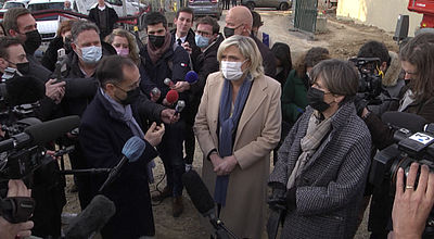 Marine Le Pen en visite à Béziers avec le soutien de Robert Ménard