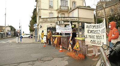 Un nouveau blocage du collectif des 4 boulevards contre le plan de mobilité