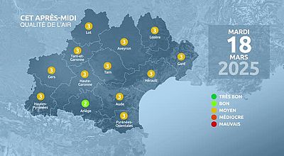 Meteo en Occitanie du Mardi 18 mars 2025 à 11 heures