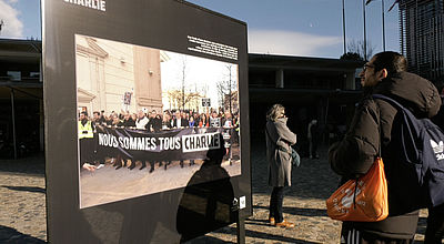 10 ans des attentats de Charlie Hebdo : Le souvenir des Montpelliérains devant l'exposition-hommage