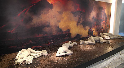 Nîmes : Des moulages des victimes du Vésuve à Pompéi exposés au Musée de la romanité