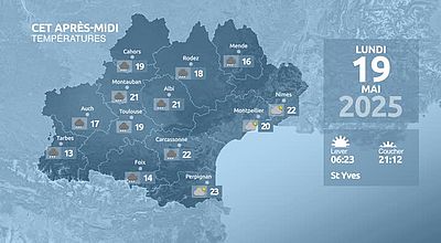 Meteo en Occitanie du Dimanche 18 mai 2025 à 23 heures