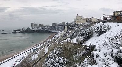 Biarritz est sous la neige