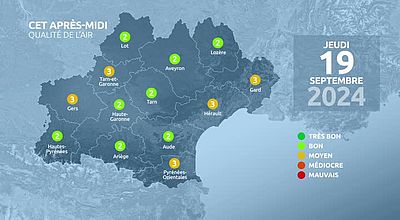 Meteo en Occitanie du Jeudi 19 septembre 2024 à 11 heures