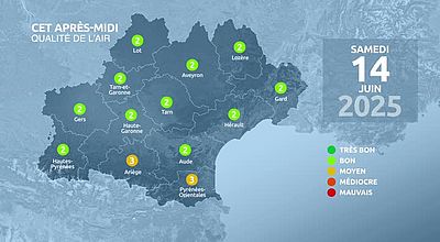 Meteo en Occitanie du Samedi 14 juin 2025 à 11 heures