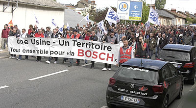 Les salariés de Bosch mobilisés pour la venue de Macron