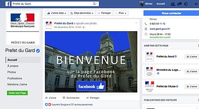 Facebook : le préfet du Gard crée sa page sur le réseau social