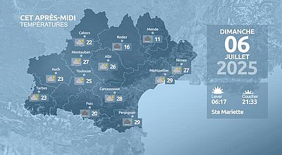 Meteo en Occitanie du Samedi 05 juillet 2025 à 23 heures