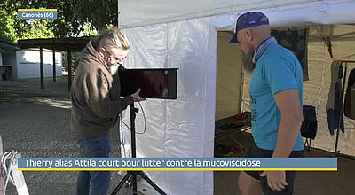 Thierry alias Attila court pour lutter contre la Mucoviscidose