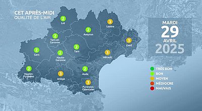 Meteo en Occitanie du Mardi 29 avril 2025 à 11 heures