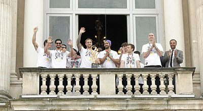 Le MHB célèbre la coupe de France à Montpellier avant le final four