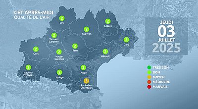 Meteo en Occitanie du Jeudi 03 juillet 2025 à 11 heures