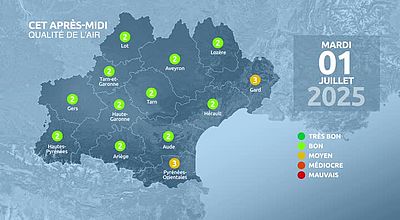 Meteo en Occitanie du Mardi 01 juillet 2025 à 11 heures