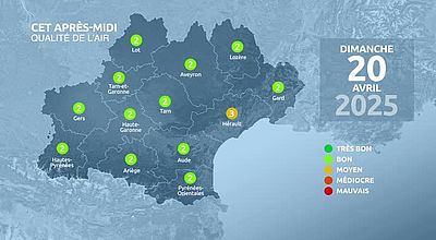 Meteo en Occitanie du Dimanche 20 avril 2025 à 11 heures
